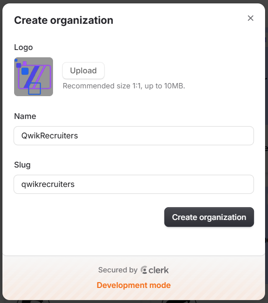 Create Organization